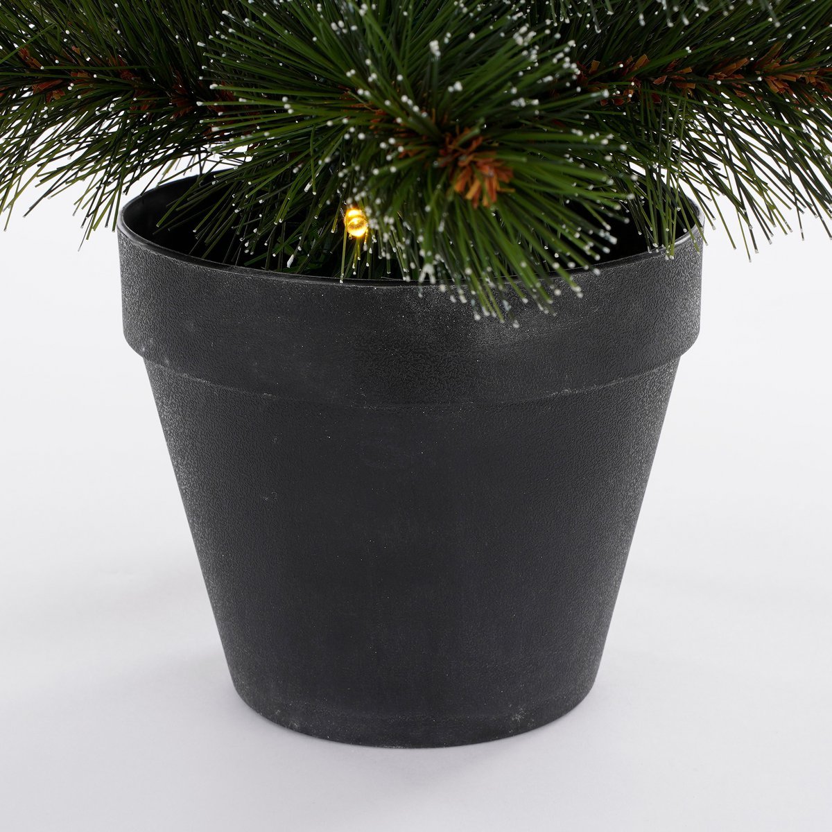 Glendon Künstlicher Weihnachtsbaum im Topf mit 30 LED-Lichtern – H90 x Ø51 cm – Grün - HOLE-X-WORLD