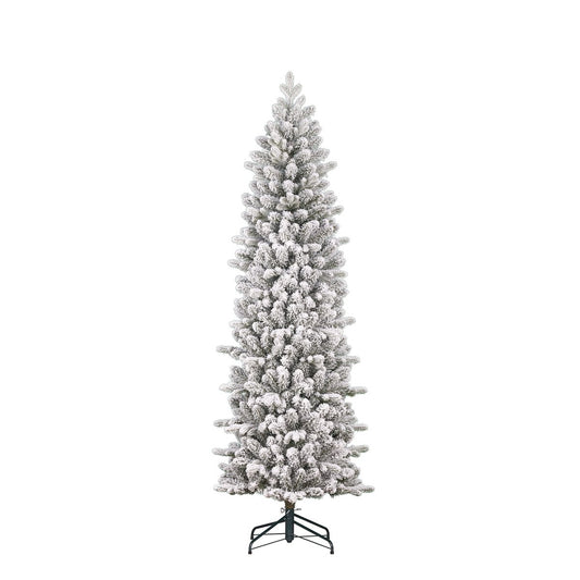 Schmaler künstlicher Weihnachtsbaum von Harma – H215 x Ø66 cm – Grün gefrostet - HOLE-X-WORLD