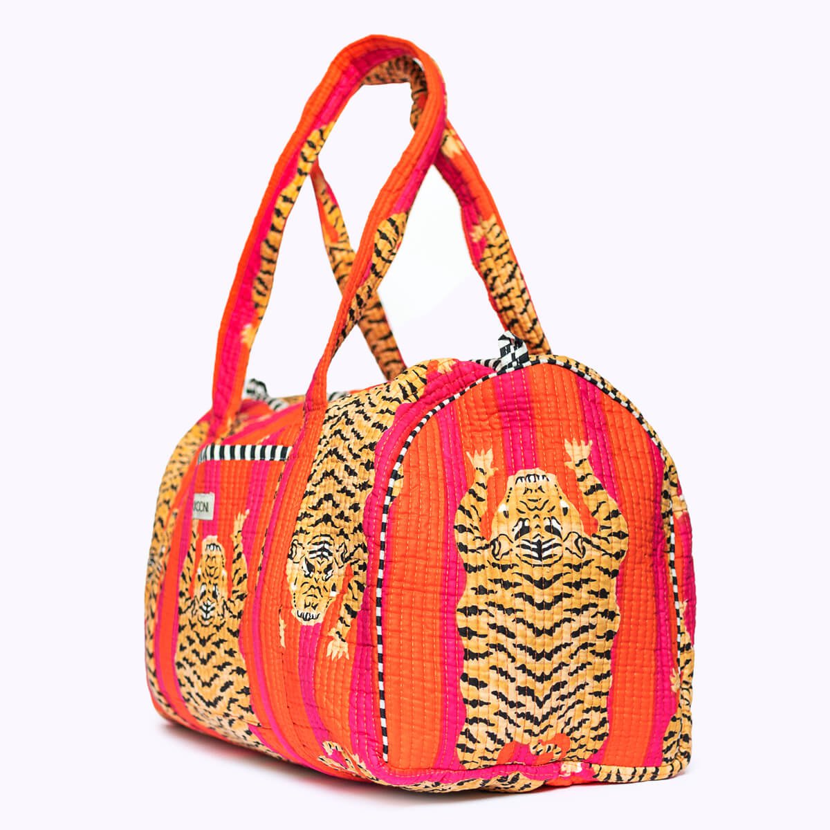 Handgemachte, große Baumwolltasche "Poppy Tiger" - liebevolle Handarbeit und einzigartige Details! - HOLE-X-WORLD