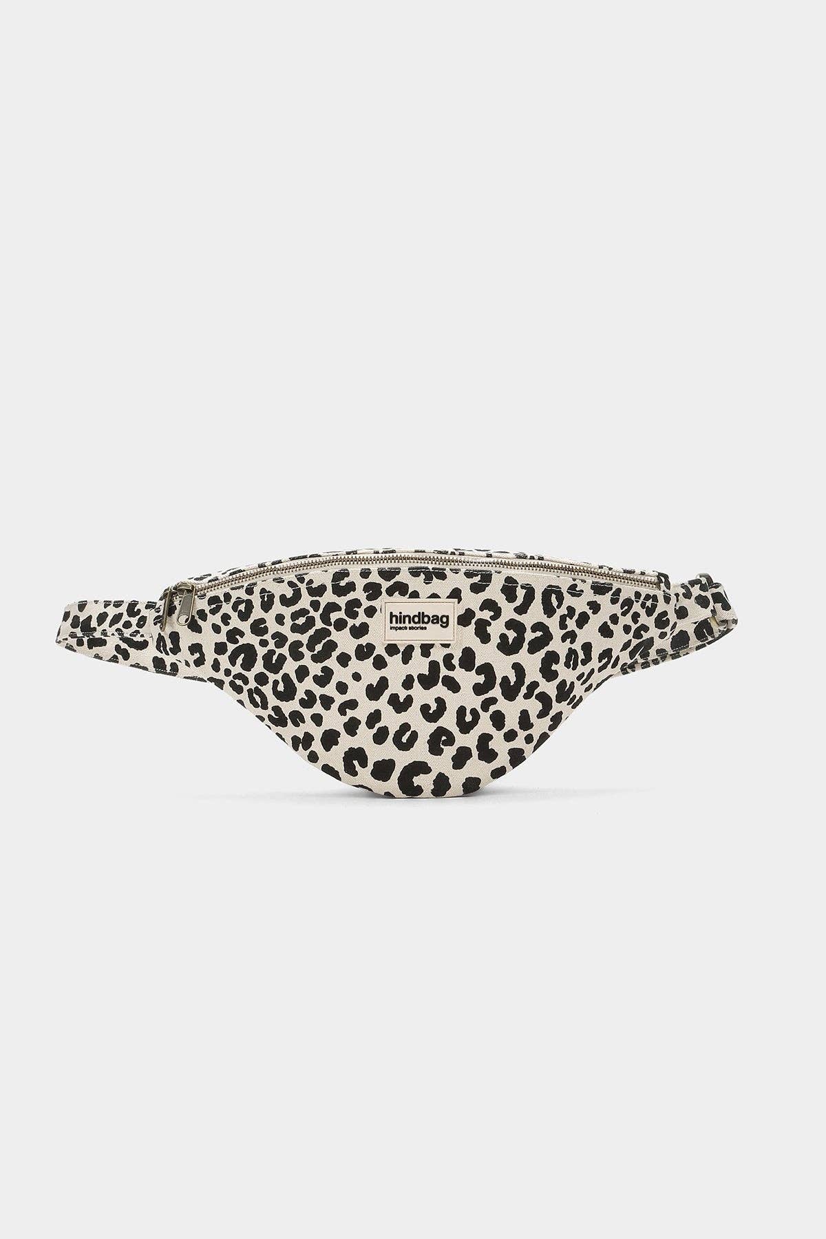 Hindbag Sasha Leopard Ecru Bauchtasche. - Vorderansicht