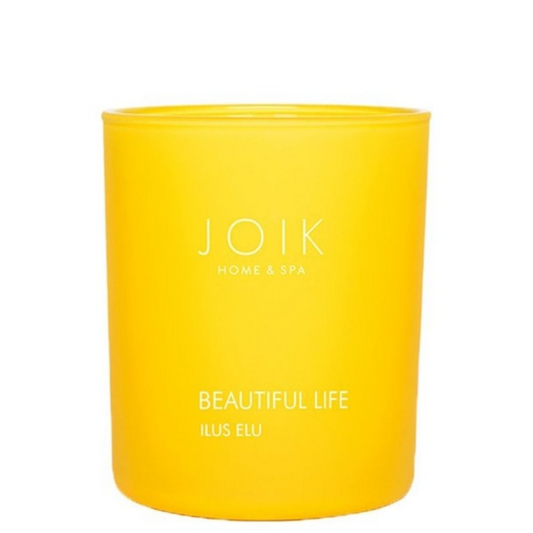 JOIK Home & Spa Duftkerze - Beautiful Life - Handgefertigt aus natürlichem Rapswachs - Vegan & Biologisch abbaubar - 30 Stunden Brenndauer