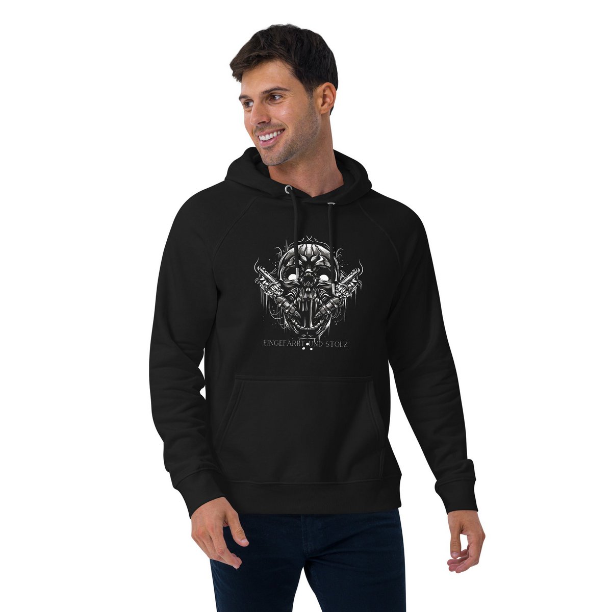 030 Hauptstadtliebe Berlin - Eingefärbt und stolz Unisex Bio-Raglan-Hoodie