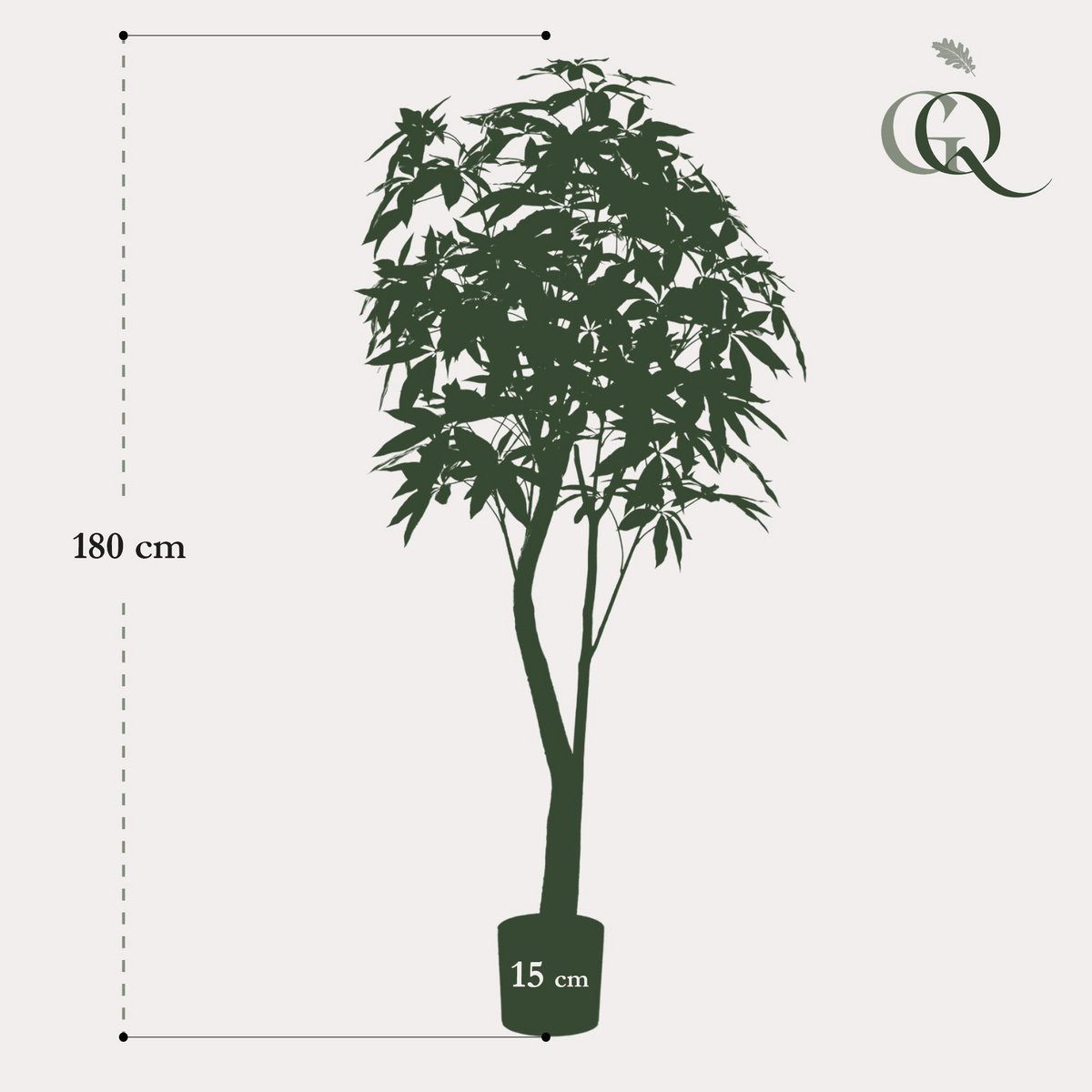 Künstliche Pflanze - Pachira Aquatica - Geldbaum - 180 cm