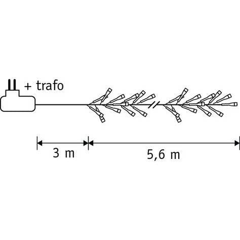 Cluster-Weihnachtslichter mit 768 LED-Lichtern – L560 cm – klassisches Weiß - HOLE-X-WORLD