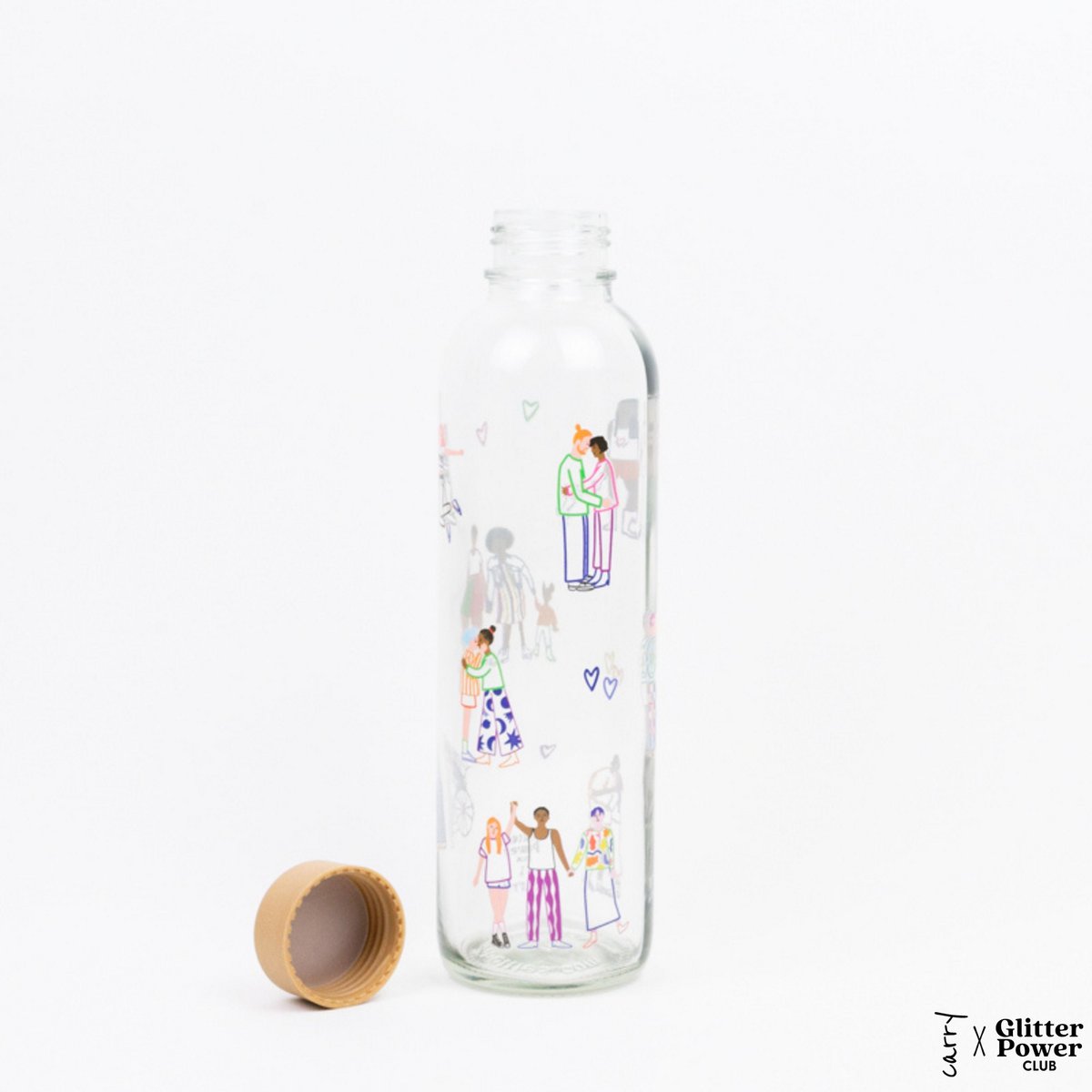 CARRY Bottle LOVE IS LOVE 0,7 l Glasflasche - für mehr Toleranz in der Liebe