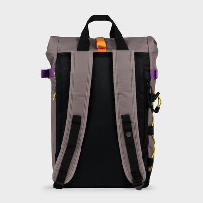 Roll-Top Rucksack aus 100% recyceltem Polyester - Taupe