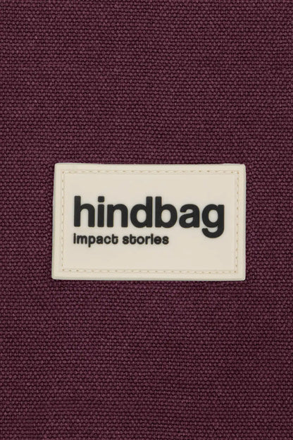 Tote Bag Paul von Hindbag in Pflaume – GOTS Bio-Baumwolle, 2 Trageriemen, Reißverschluss, ideal für Uni & Büro