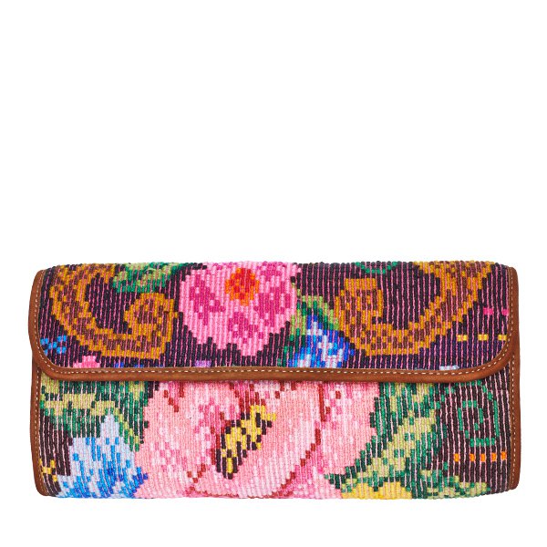 Boho-Clutch-Tasche | Huipil Rose