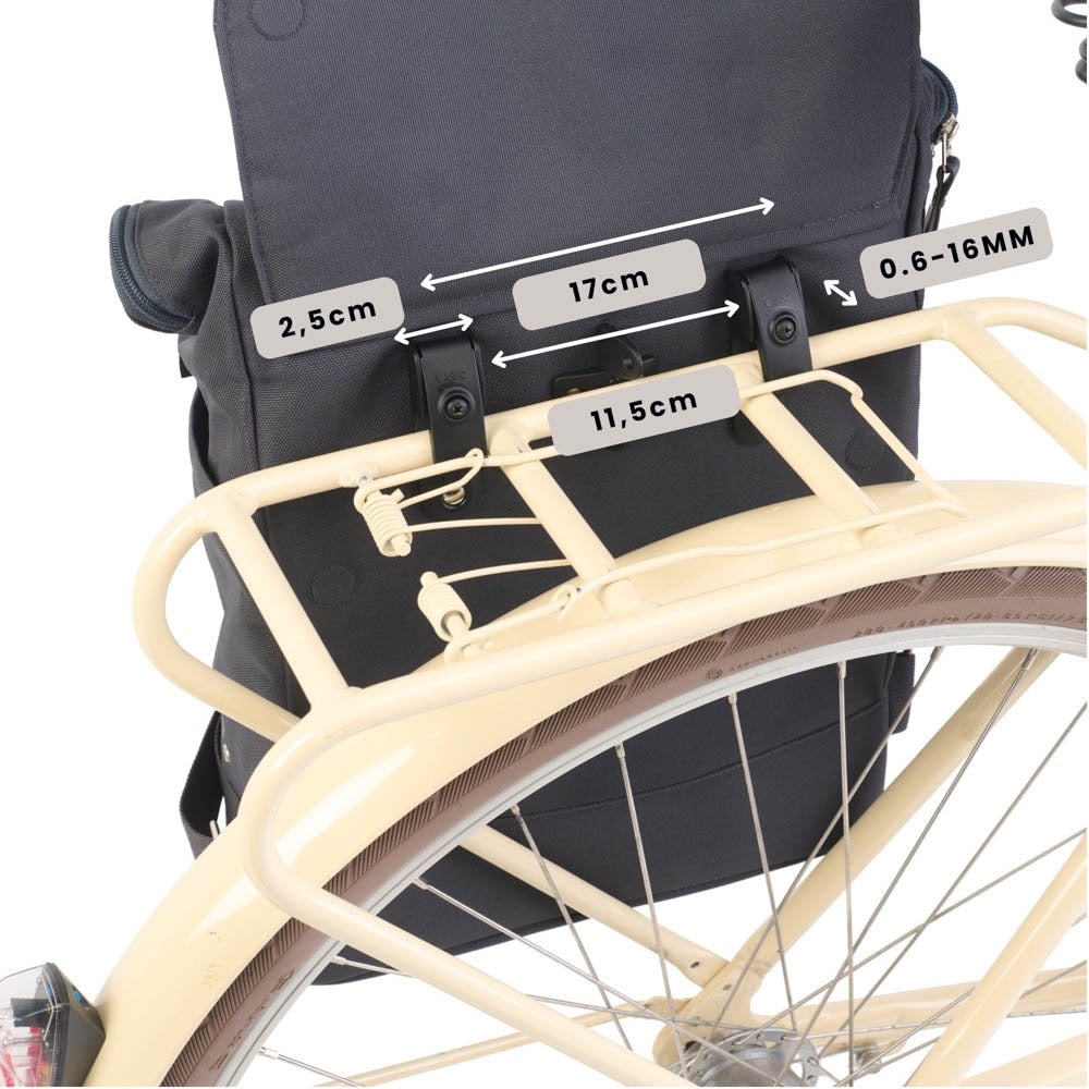 City Bikepack XL V3 - Fahrradtasche und Rucksack - Befestigung - HOLE-X