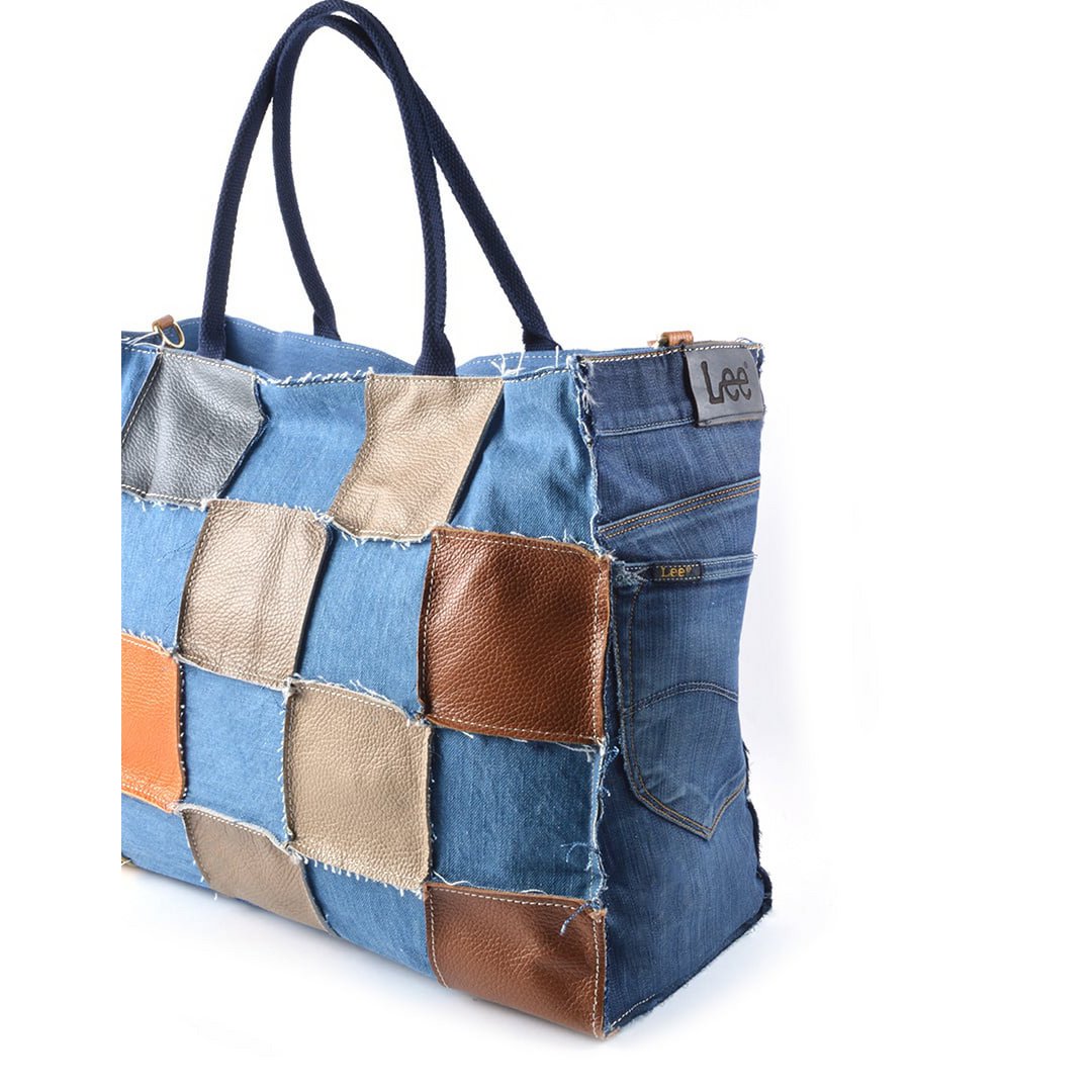 Jeans-Handtasche | Mehrfarbig kariert | 552187 - HOLE-X-WORLD