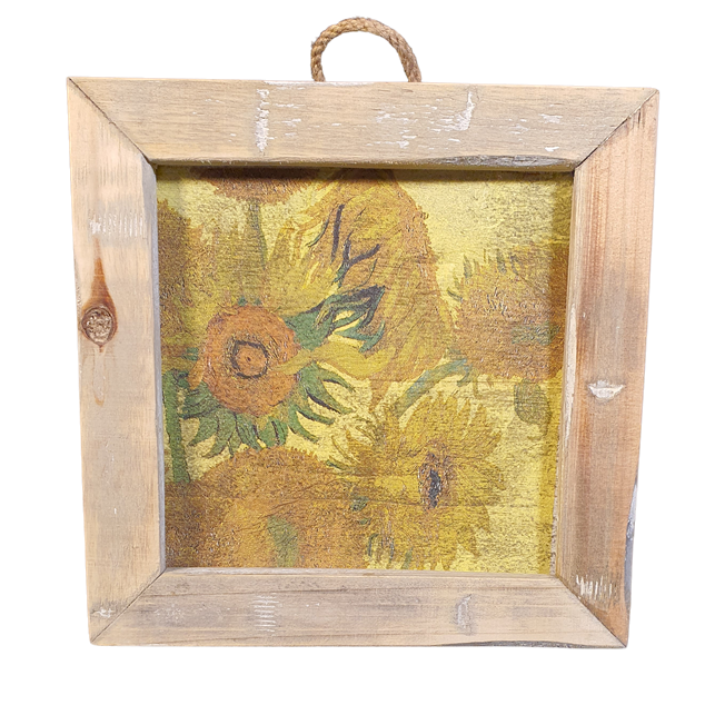 Holzfliese - holländisches Design - Van-Gogh - Sonnenblume