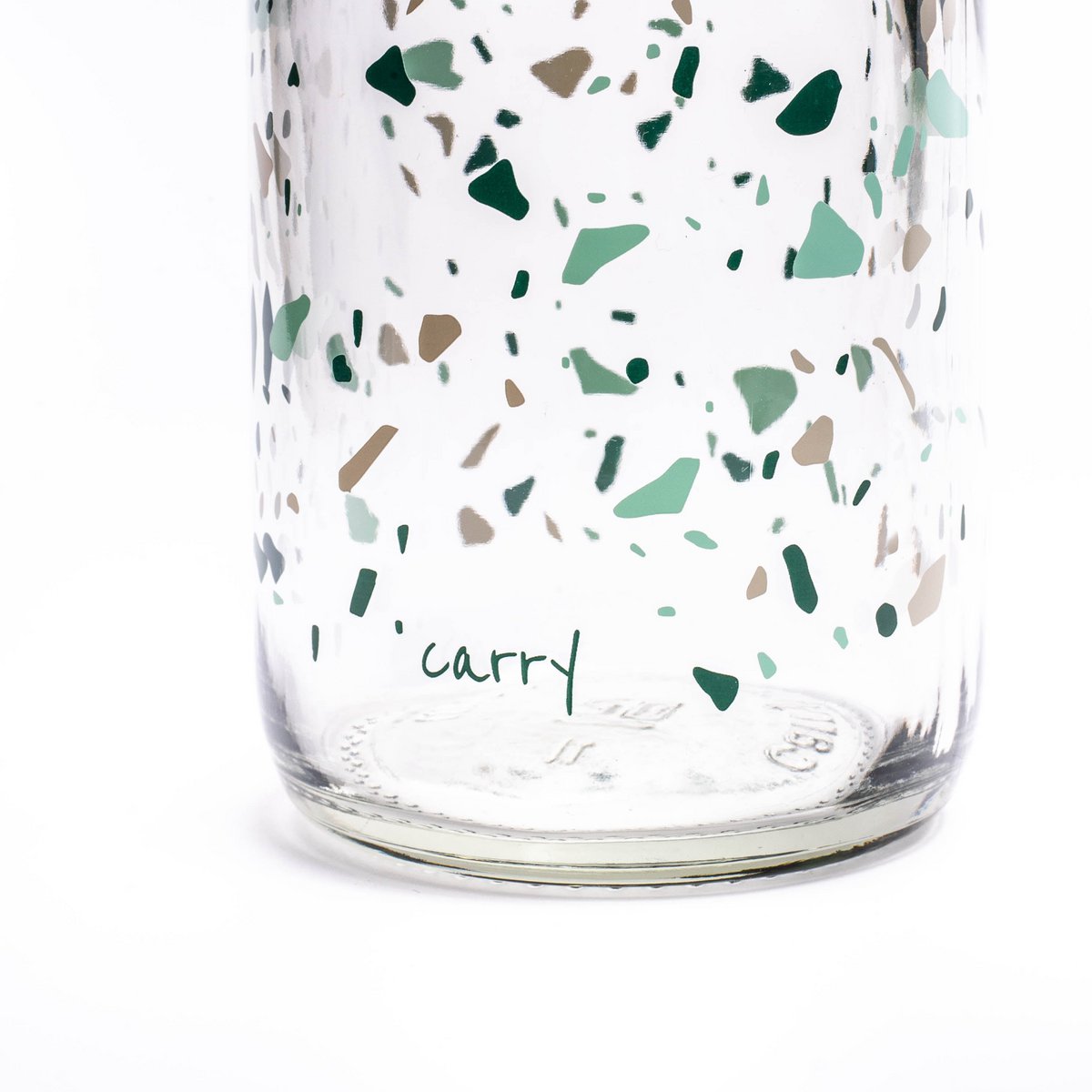 CARRY Bottle TERRAZZO 1,0 l Glasflasche - mediterranes Flair und Sommergefühle