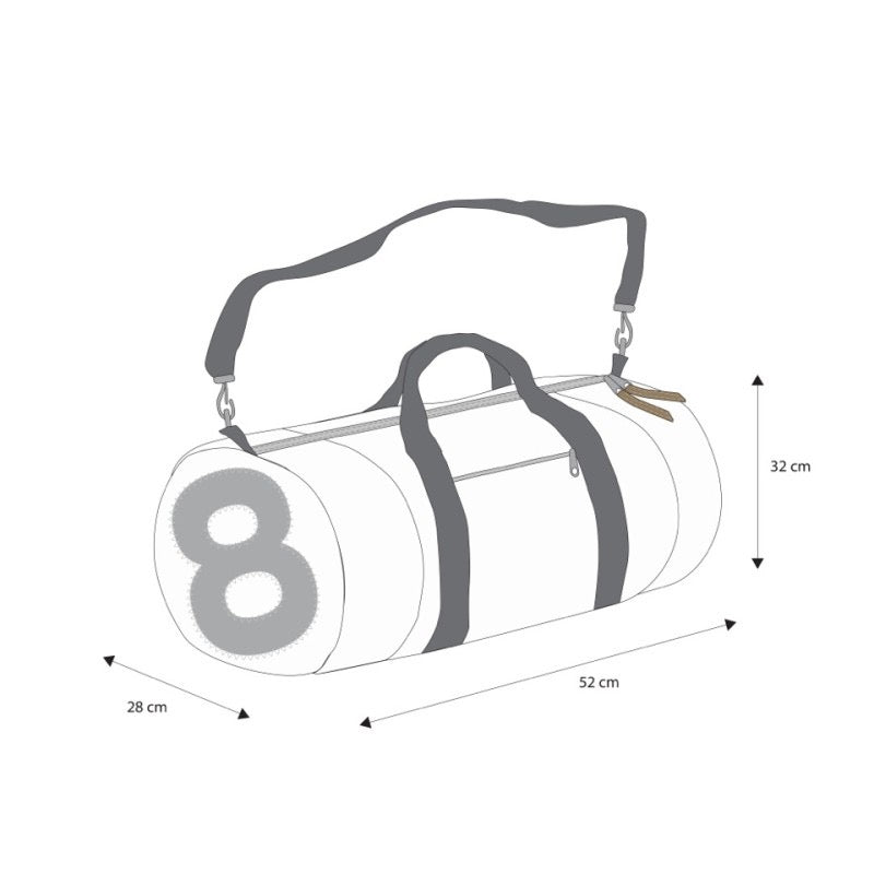 Duffle Bag "Pirat" navy/orange