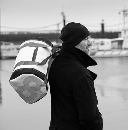 Duffle Bag "Pirat" navy/orange