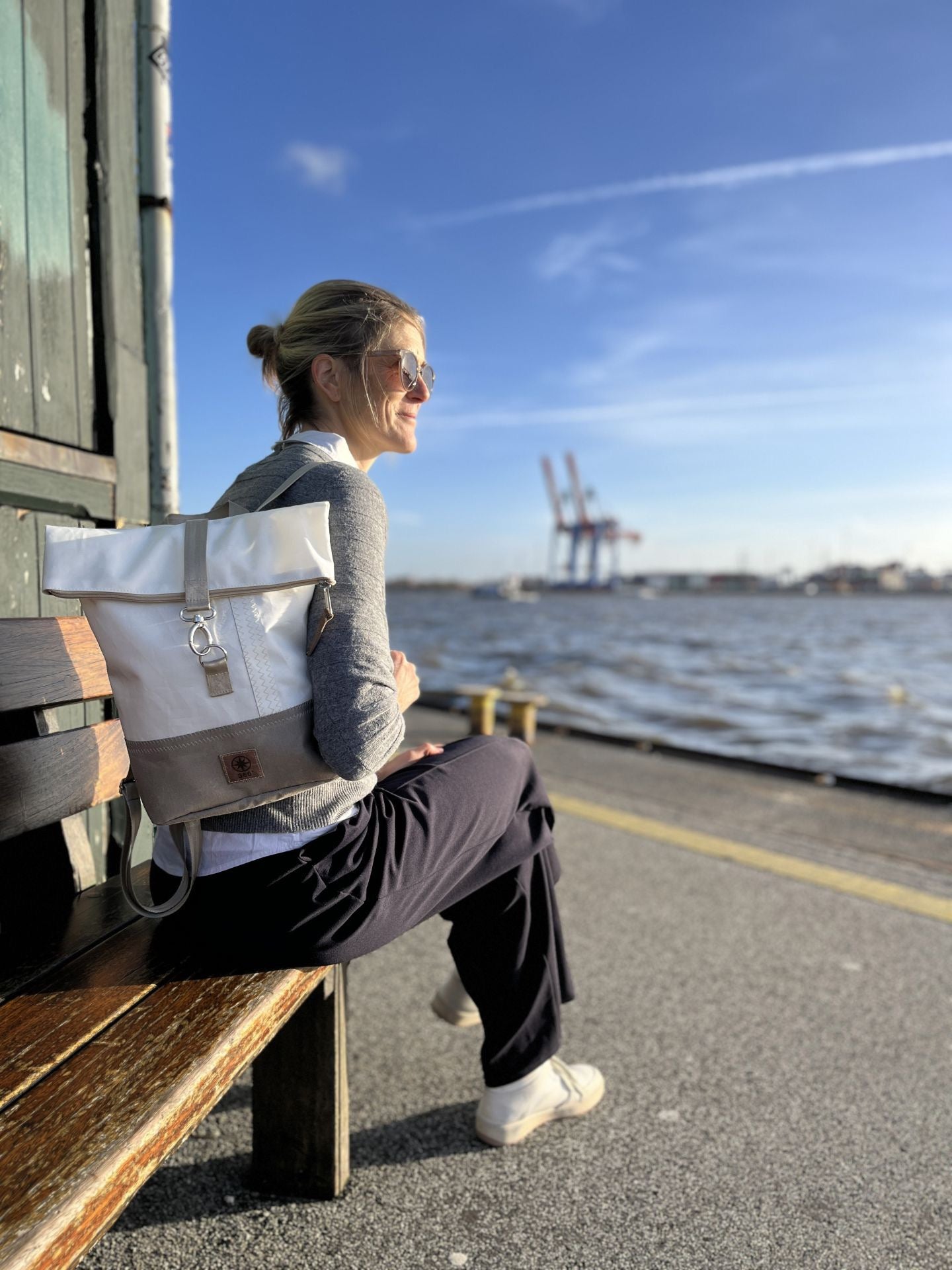 Wickeltop Rucksack "Möwe" mit Segelnummer