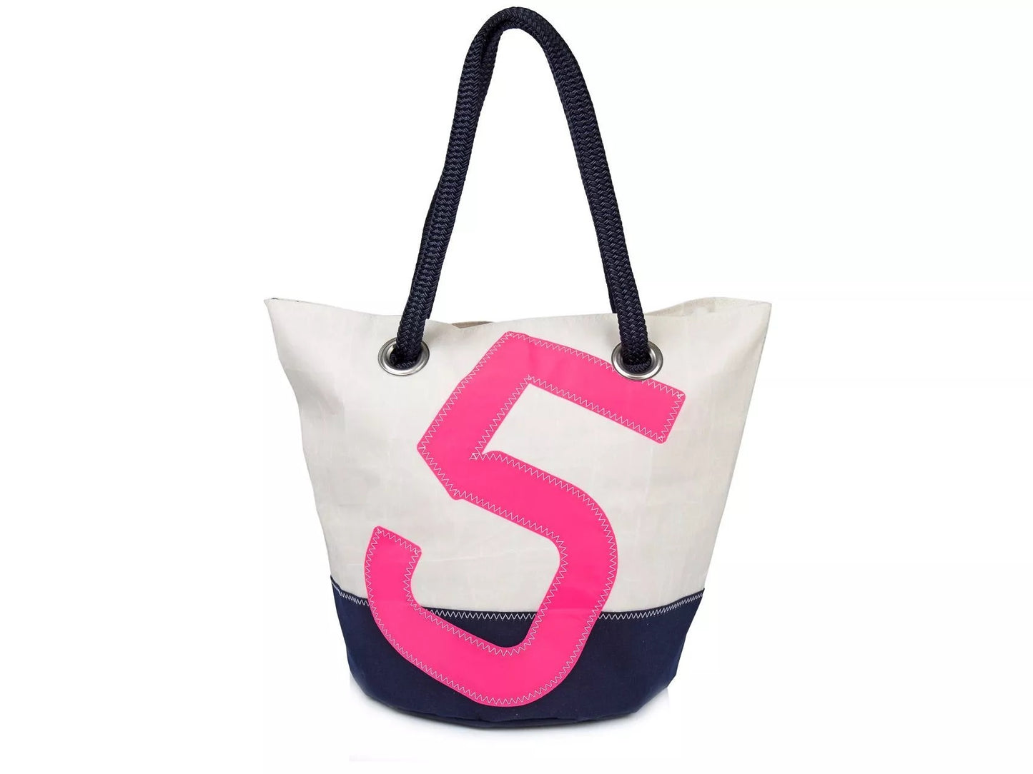 727 Sailbags Handtasche Sandy N°5 Summer Time * 100 % recycelte Segel * Null Abfall Ziel * weiß beige * handgemacht