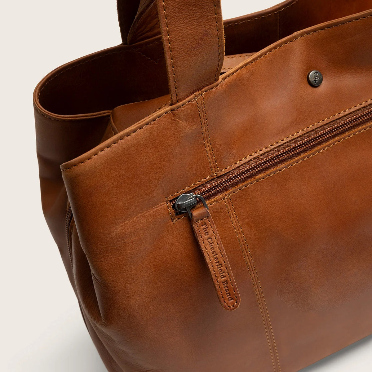 The Chesterfield Brand Gail Ledershopper in Cognac aus Wax Pull Up Leder