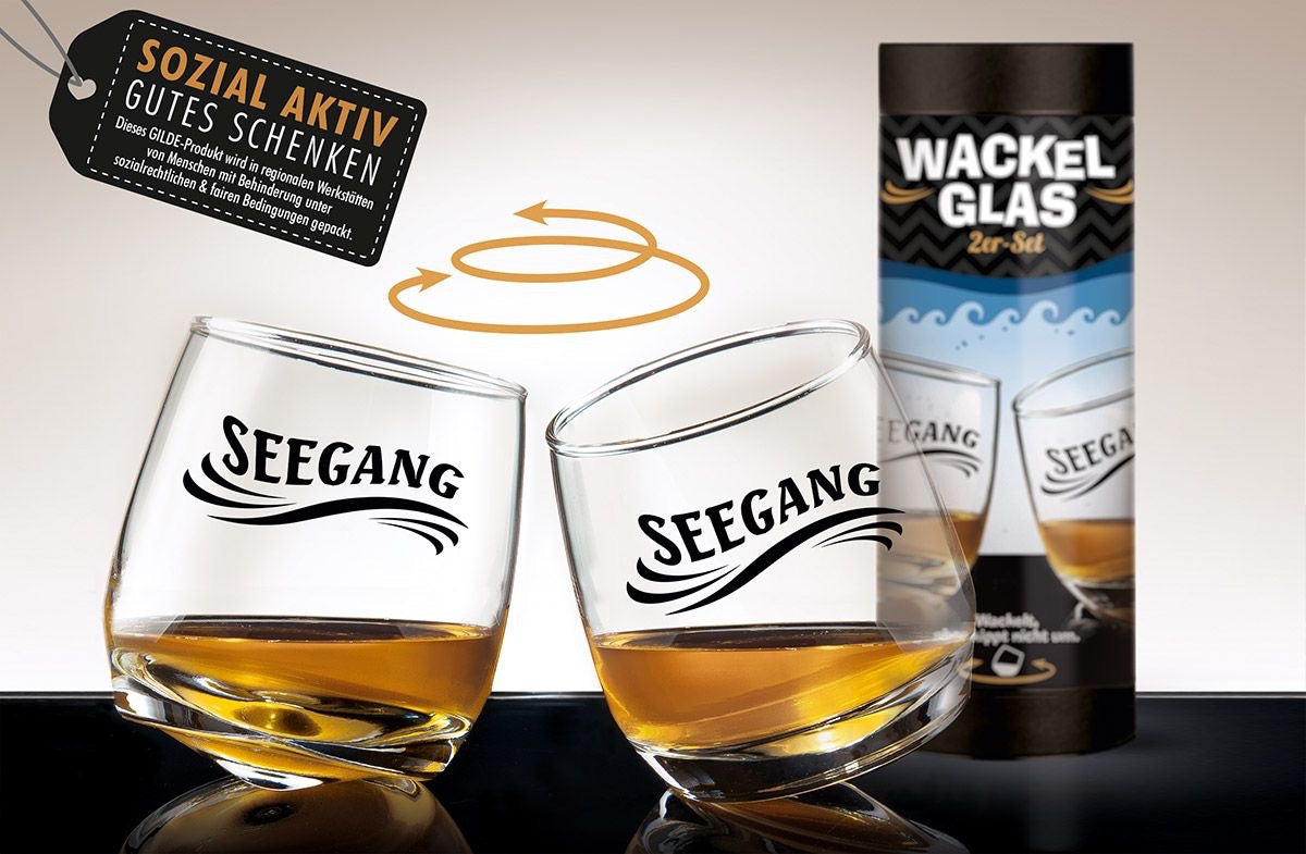 Wackelglas Seegang