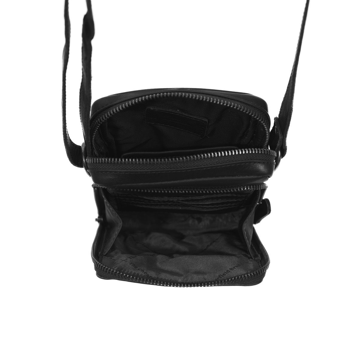 Leder Handytasche Schwarz Hamilton - Ansicht Innen