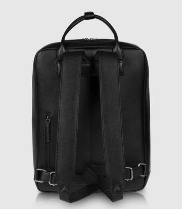 Rucksack VEGA Midnight Black aus feinstem vollnarbigem Nappaleder von PURE Leder-Studio München