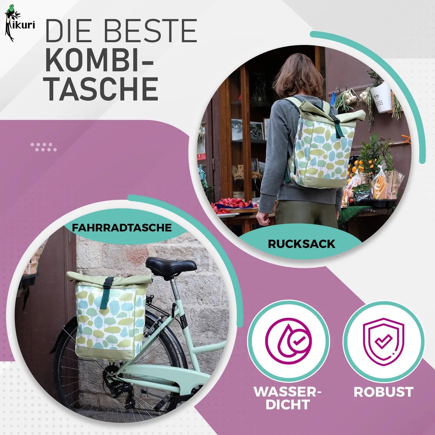 Kombi Fahrradtasche/Rucksack Bosque