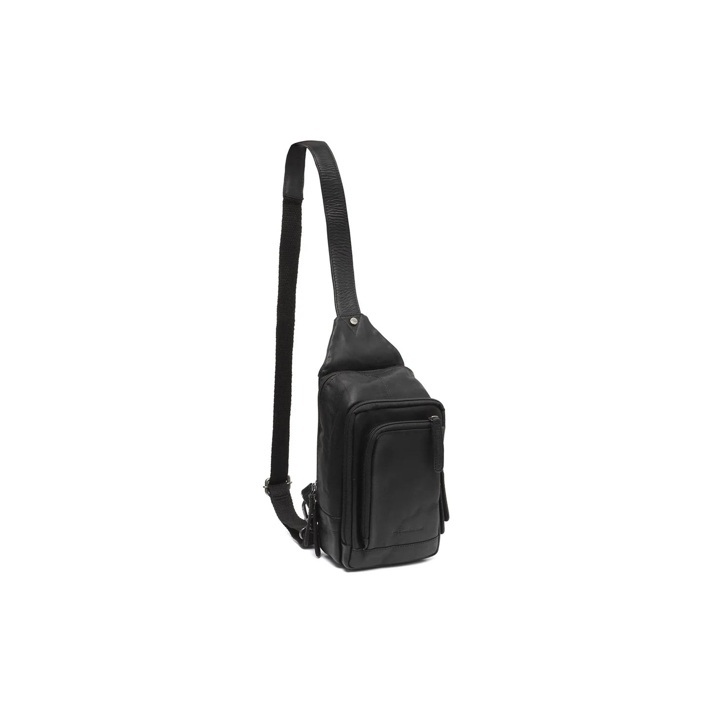 Leder Crossbody Riga Schwarz – The Chesterfield Brand | Frontansicht schräg freistehend