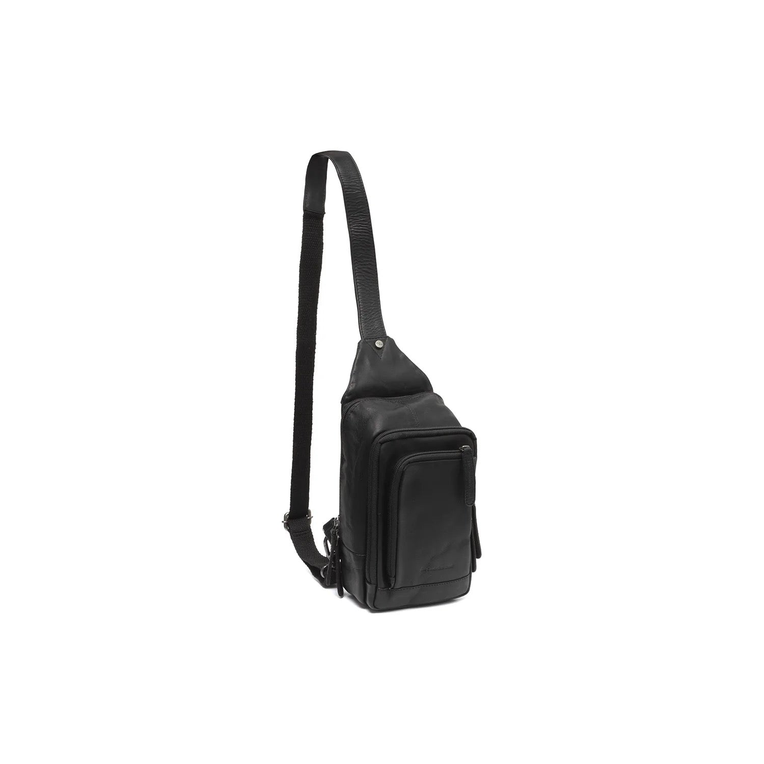 Leder Crossbody Riga Schwarz – The Chesterfield Brand | Frontansicht schräg freistehend