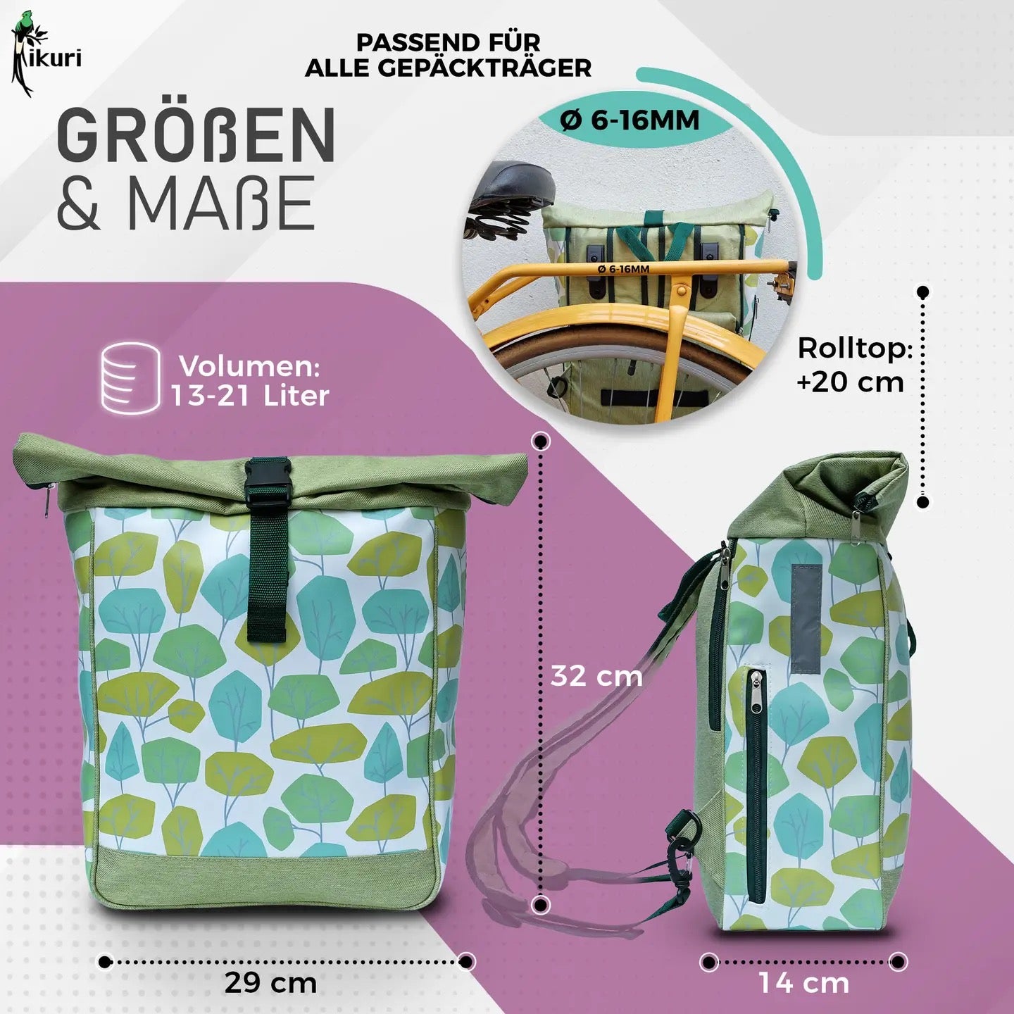 Kombi Fahrradtasche/Rucksack Bosque