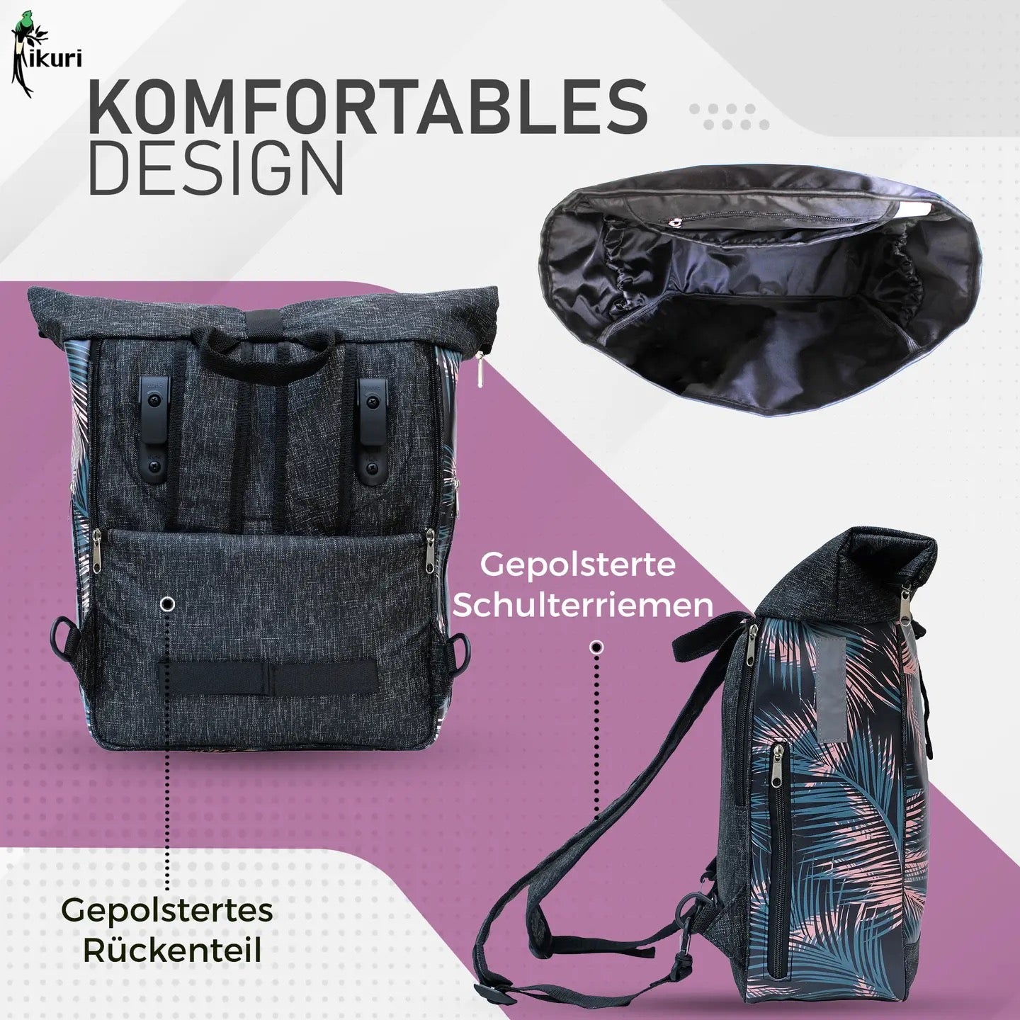 fahrradtasche retro KOMBI Fahrradtasche Rucksack Retro Palma – wasserabweisend & handgefertigt