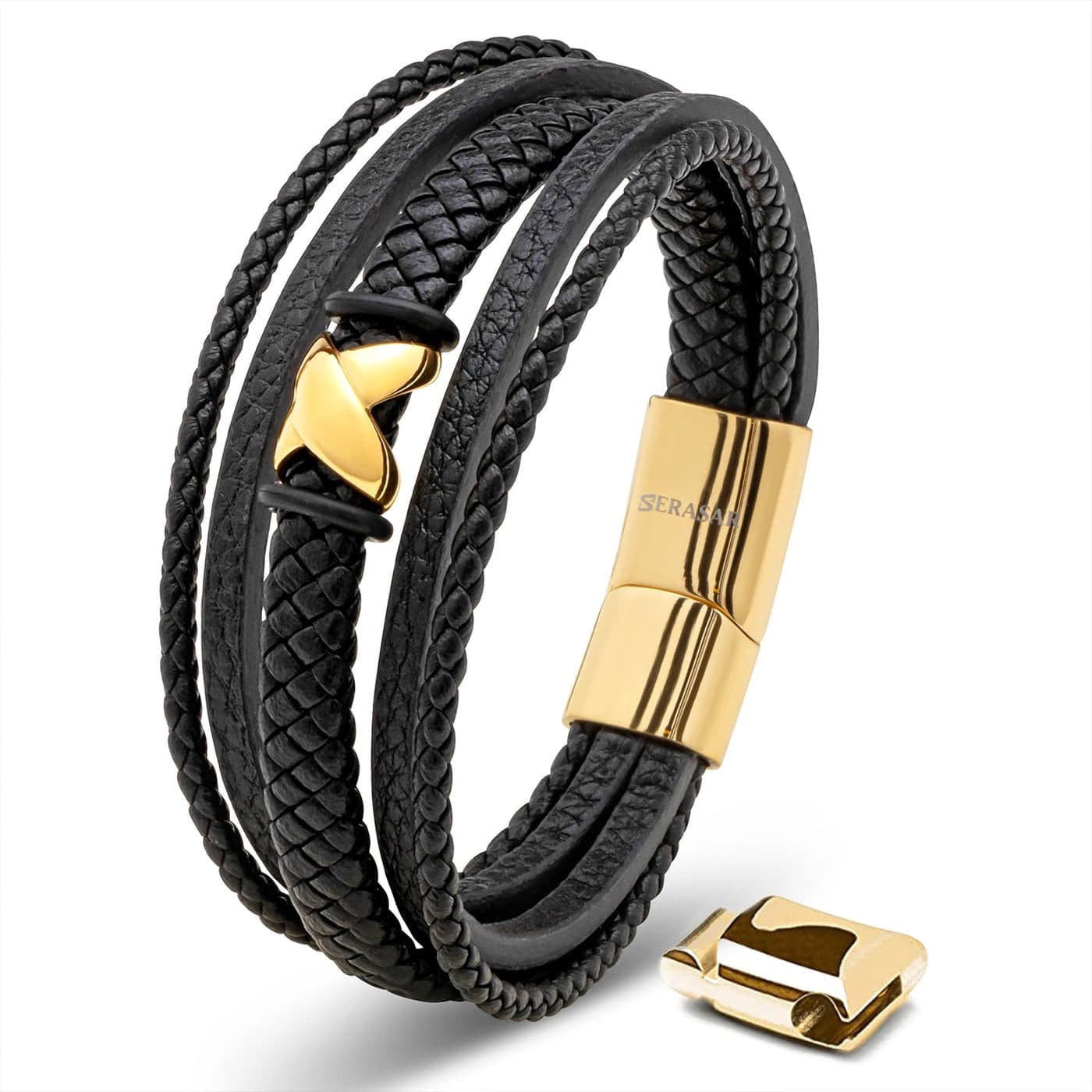 Lederarmband "Flake" - entdecke das ideale Accesssoire um Dein Outfit abzurunden - GOLD