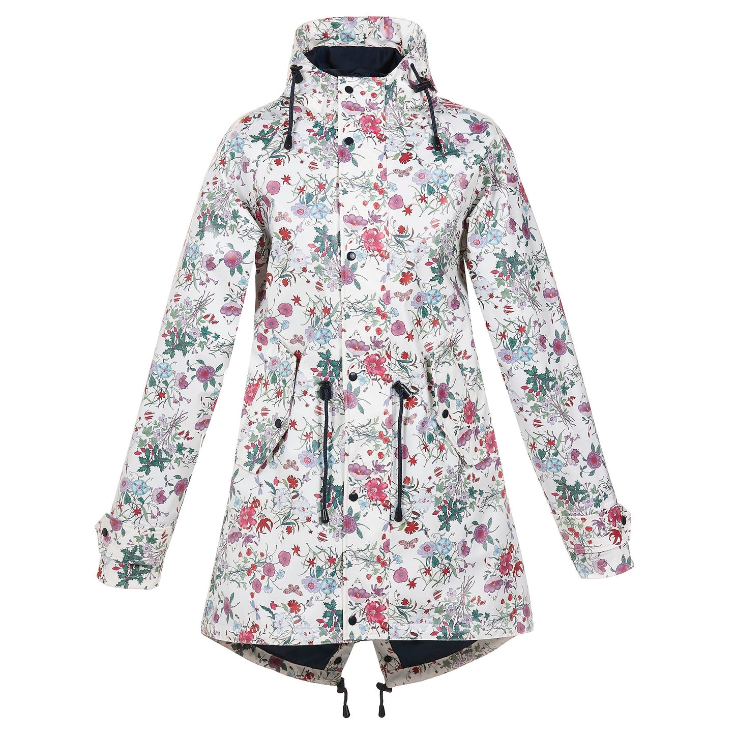 BMS HafenCity Coat SoftSkin Damen Regenmantel Blumenmuster All-Over-Print – BMS Hamburg | HOLE-X