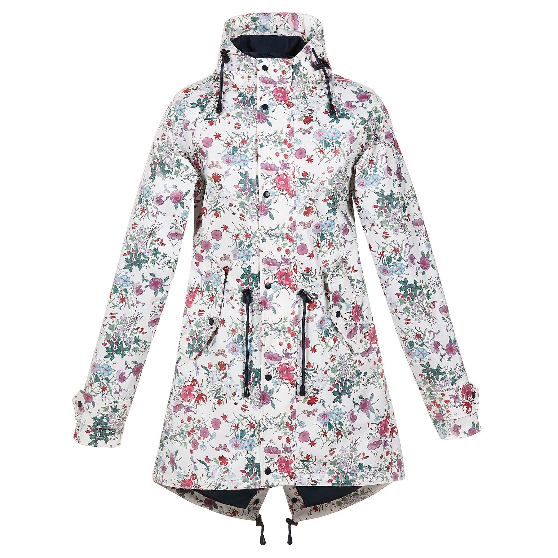 BMS HafenCity Coat SoftSkin Damen Regenmantel Blumenmuster All-Over-Print – BMS Hamburg | HOLE-X