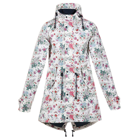 BMS HafenCity Coat SoftSkin Damen Regenmantel Blumenmuster All-Over-Print – BMS Hamburg | HOLE-X