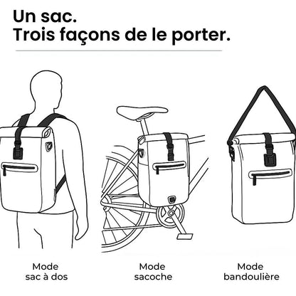 2-in-1 Fahrradtasche Ali Grün