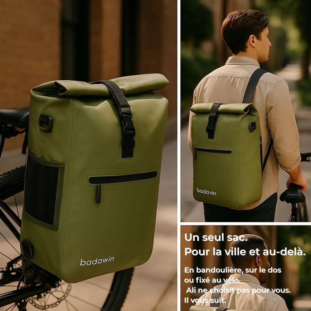 2-in-1 Fahrradtasche Ali Grün