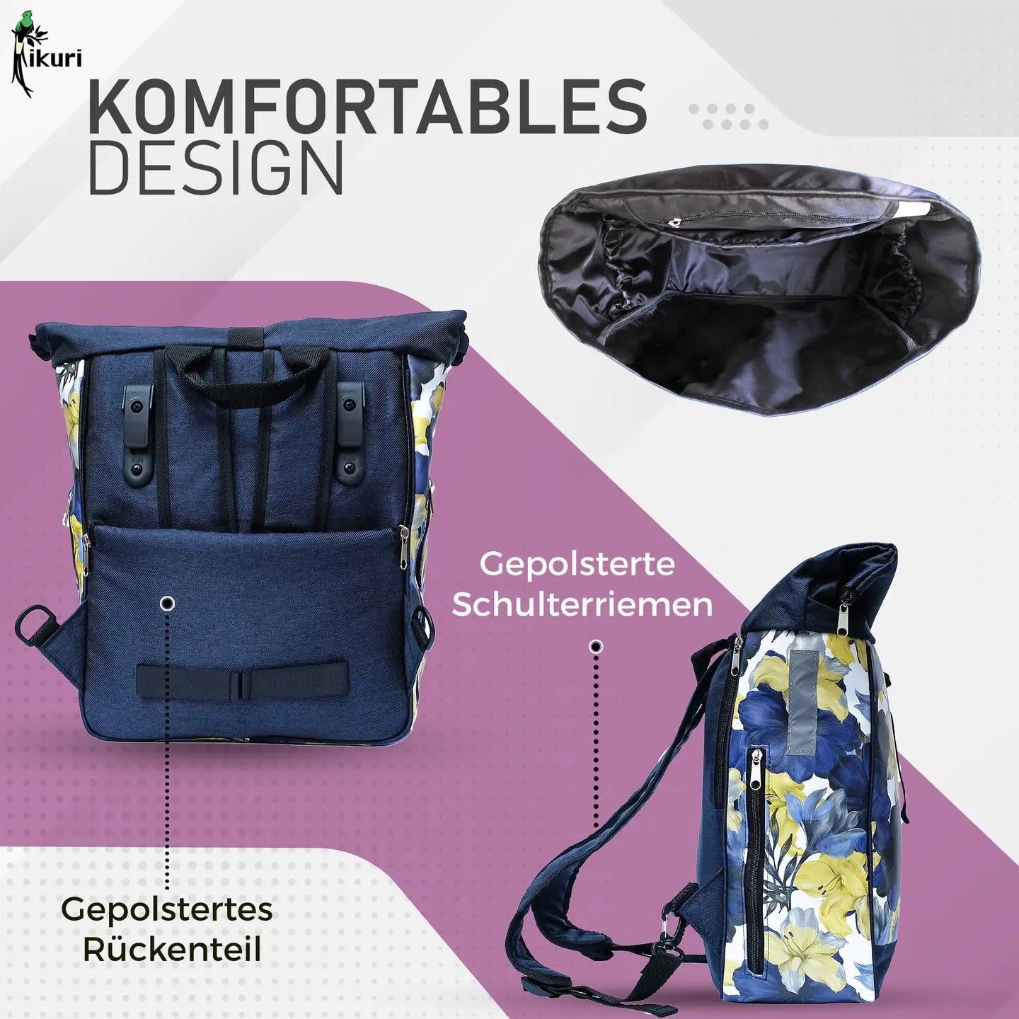 Kombi Fahrradtasche/Rucksack Azucena