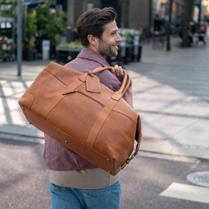 Leder Reisetasche Cognac Portsmouth