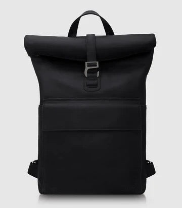 Rucksack POLIS Midnight Black Kurierrucksack Größe individuell verstellbar von PURE Leder-Studio München