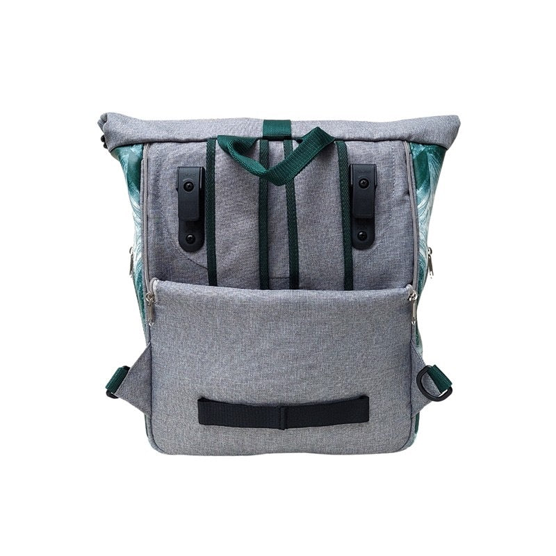IKURI Kombi Fahrradtasche Rucksack Pinos – wasserdicht, 13–21 l, Klickfix, handgefertigt