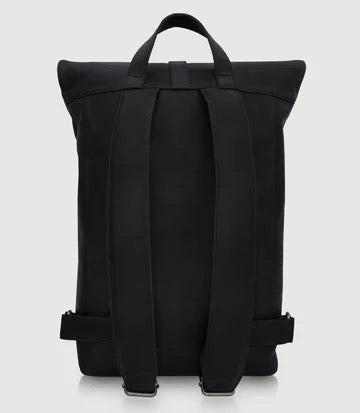 Rucksack POLIS Midnight Black Kurierrucksack Größe individuell verstellbar von PURE Leder-Studio München