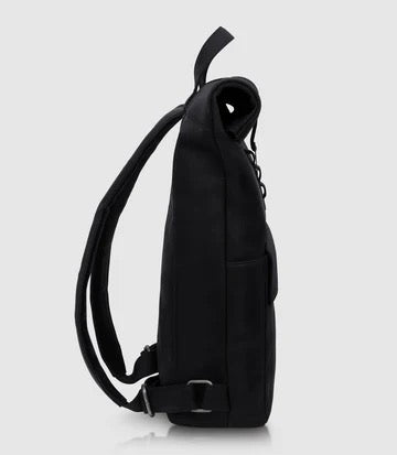 Rucksack POLIS Midnight Black Kurierrucksack Größe individuell verstellbar von PURE Leder-Studio München