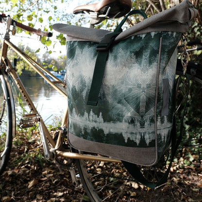 IKURI Fahrradtasche Pinos – einseitig, wasserdicht, 13–21 l, Klickfix, handgefertigt