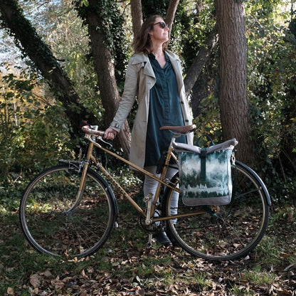 IKURI Fahrradtasche Pinos – einseitig, wasserdicht, 13–21 l, Klickfix, handgefertigt