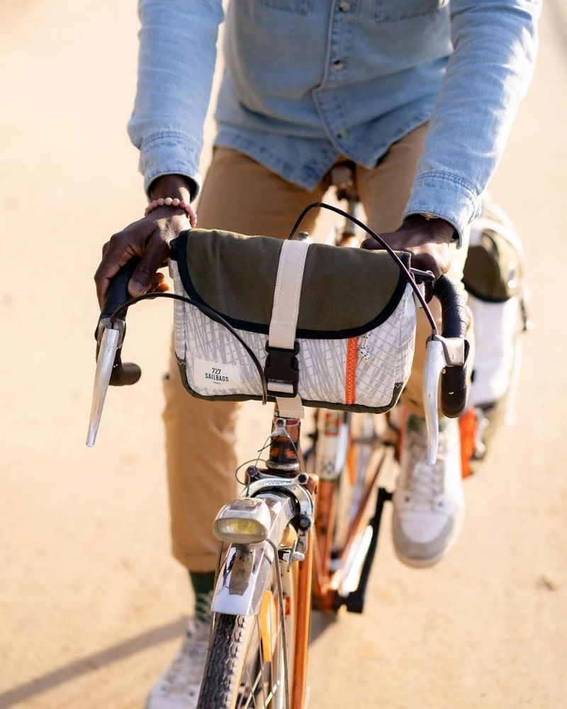 Lenkertasche Scooty Khaki und orange