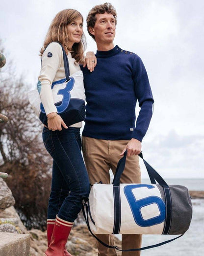 727 Sailbags Reisetasche Tasche Onshore Navy Marineblau * 100 % recycelte Segel * Null Abfall Ziel - HOLE-X