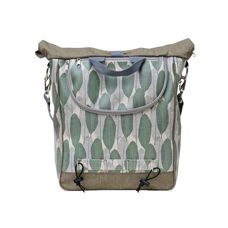 IKURI Fahrradtasche Banana Leafs – einseitig, wasserdicht, 13–21 l, Klickfix, handgefertigt