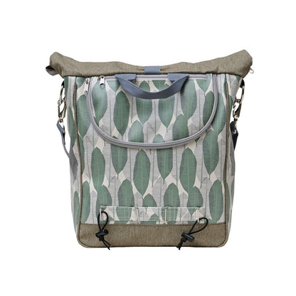 IKURI Fahrradtasche Banana Leafs – einseitig, wasserdicht, 13–21 l, Klickfix, handgefertigt
