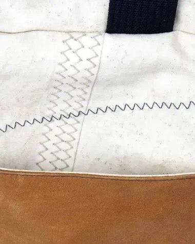 727 Sailbags Businesstasche Belem Tasche Leder * recycelte Segel * Null Abfall Ziel - HOLE-X