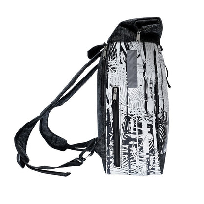 IKURI Kombi Fahrradtasche Rucksack Palmeras – wasserdicht, 15 l, Klickfix, handgefertigt