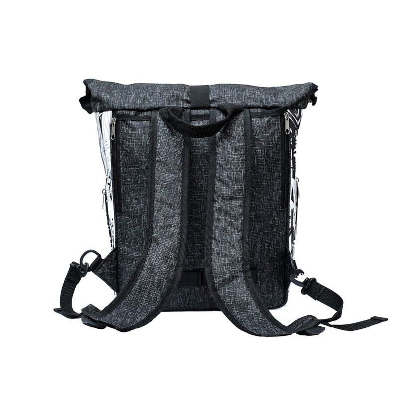 IKURI Kombi Fahrradtasche Rucksack Palmeras – wasserdicht, 15 l, Klickfix, handgefertigt